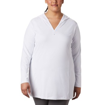 Columbia Chill River Hooded Tunic - Plus, Sudaderas Con Capucha Blancos Para Mujer | 521307-ZES